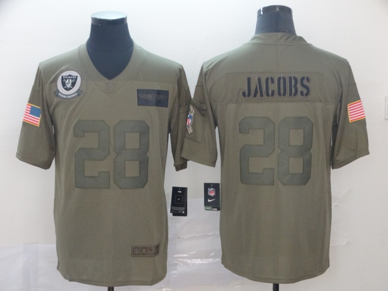 Men's Las Vegas Raiders Josh Jacobs #28 Brown Jersey